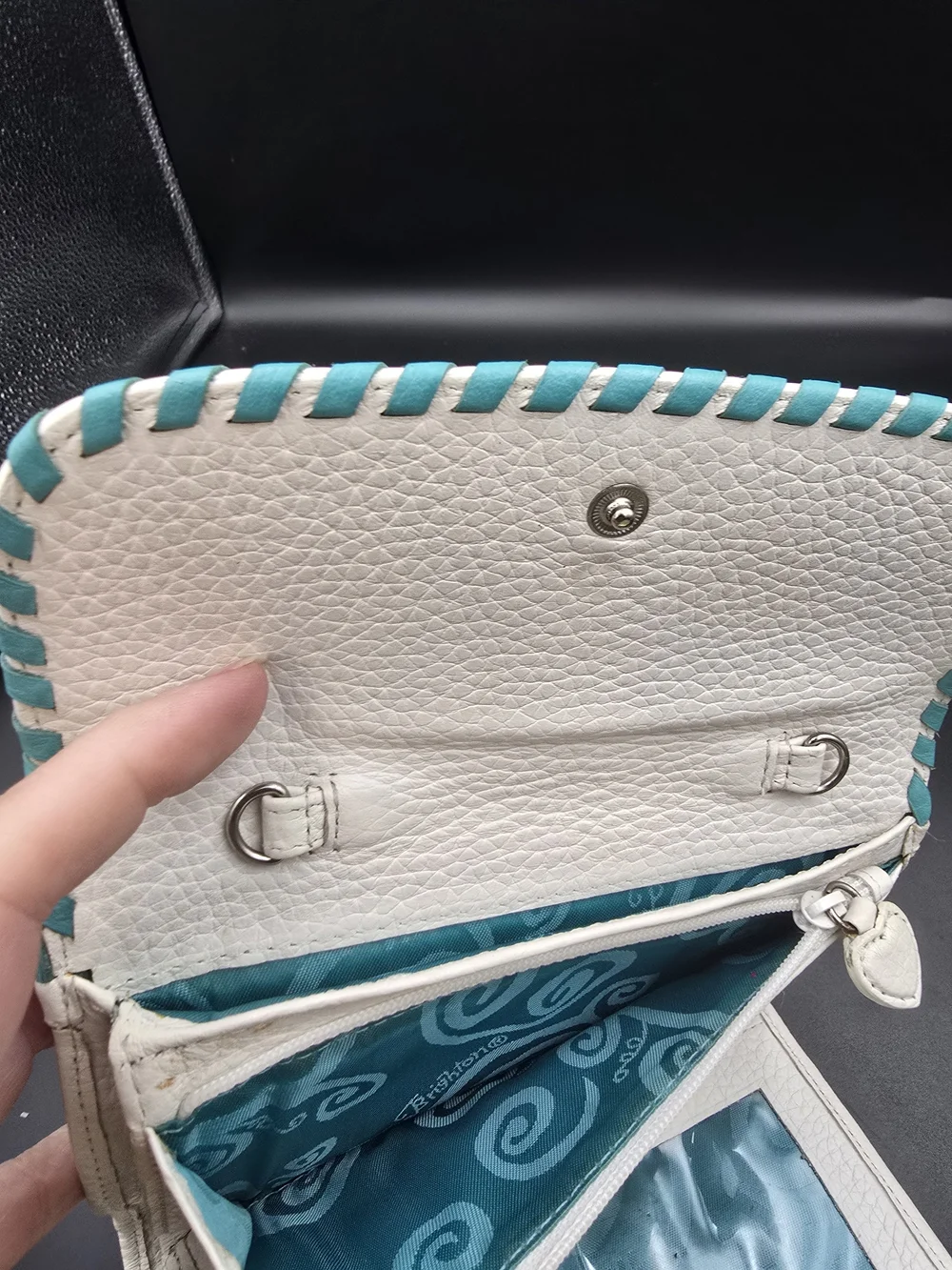 Brighton white leather
